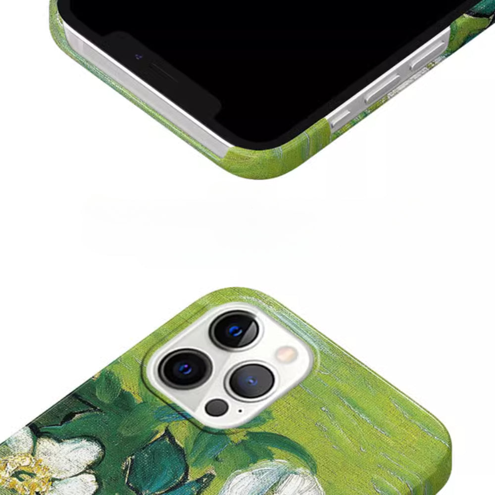 Advanced Vintage Oil Painting Wild Rose Scrub iPhone 15 Case