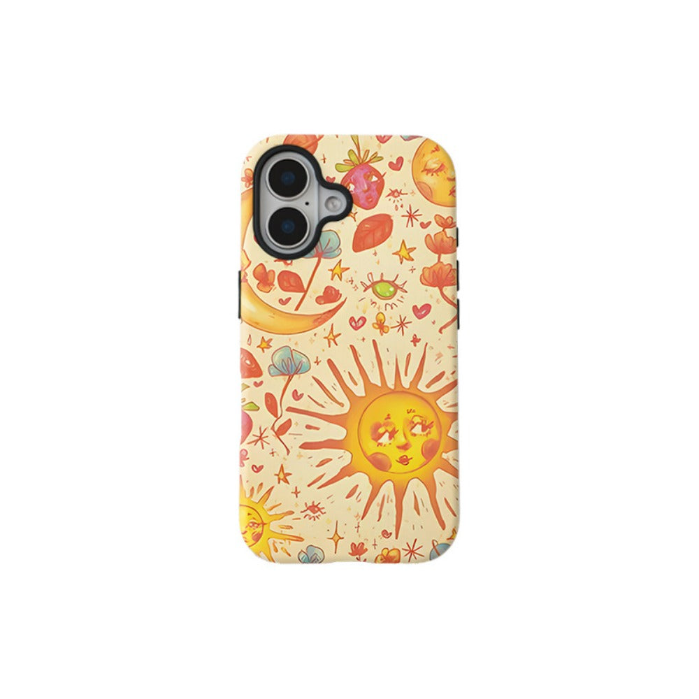 Abstract Art Sun Suitable Apple Phone Case All-Inclusive Matte