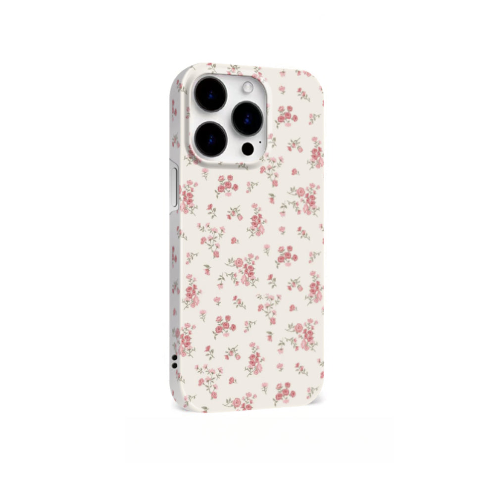 Romantic Retro Small-Batch Pink Blossom iPhone 15 Case