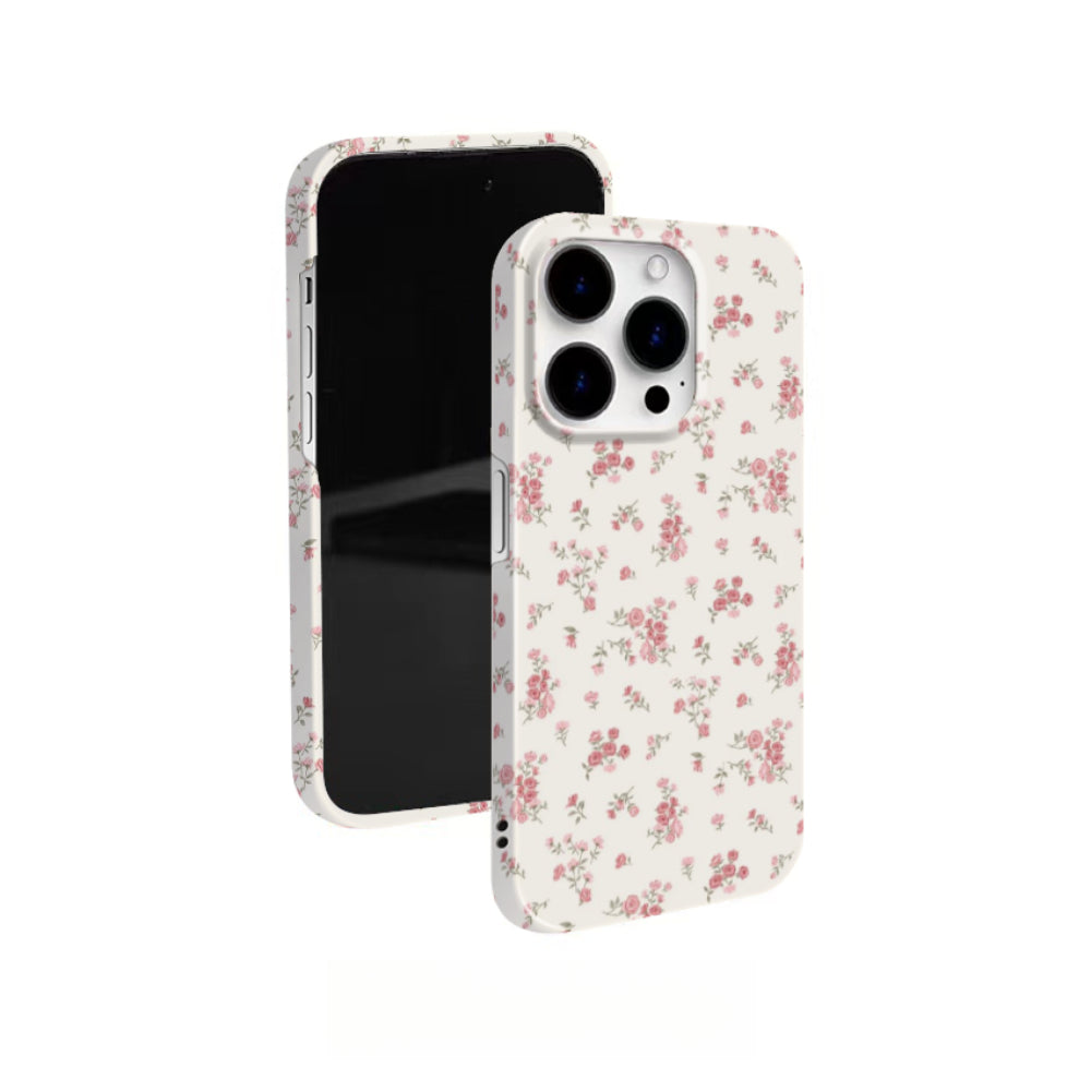 Romantic Retro Small-Batch Pink Blossom iPhone 15 Case