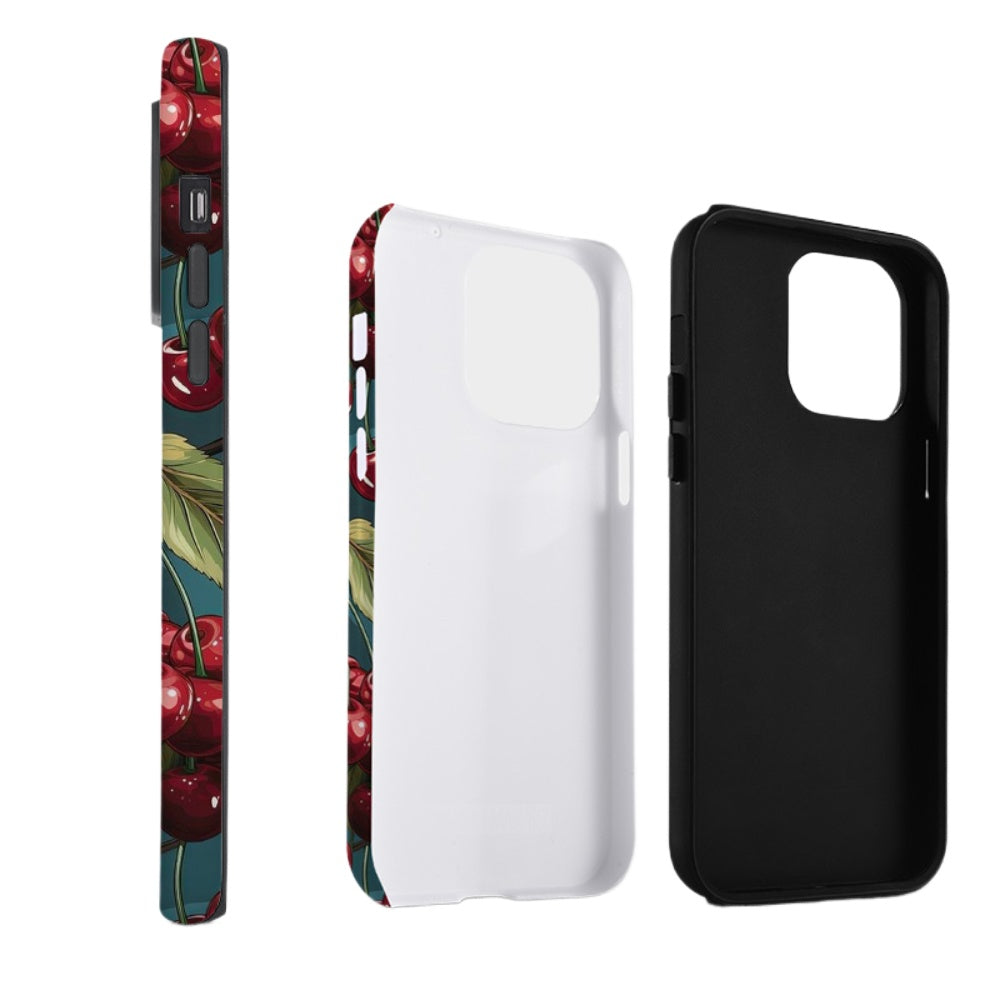 Niche art oil painting cherry iPhone 15 Pro case