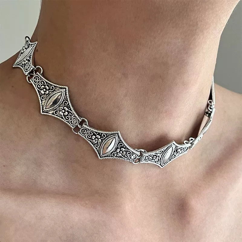 American Retro Distressed Necklace Artistic Necklace