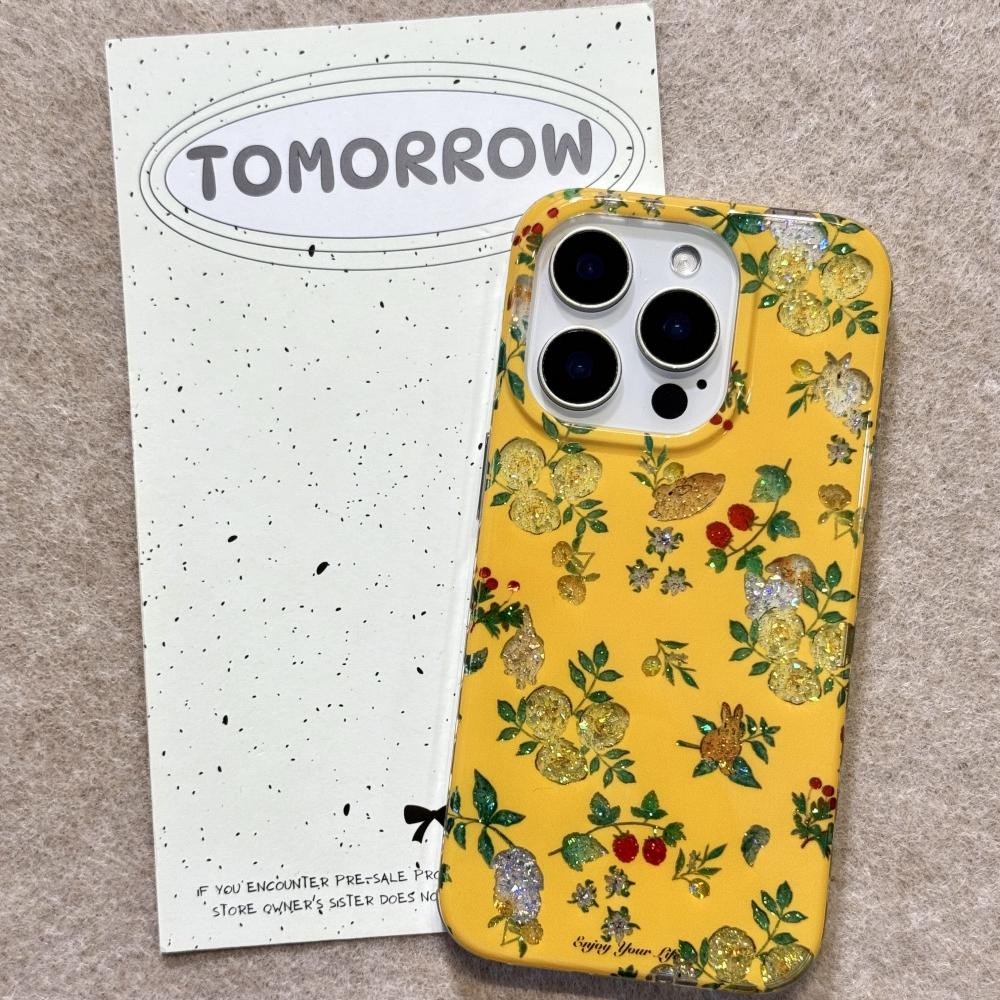 Glitter Vintage Floral Bunny Dual iPhone 16 case