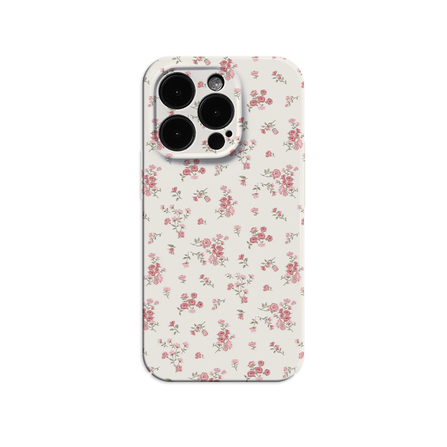 Romantic Retro Small-Batch Pink Blossom iPhone 15 Case