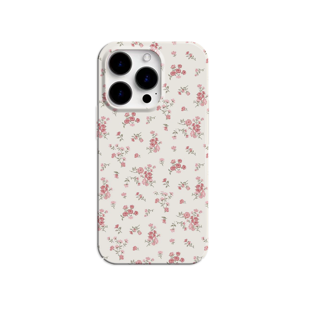 Romantic Retro Small-Batch Pink Blossom iPhone 15 Case