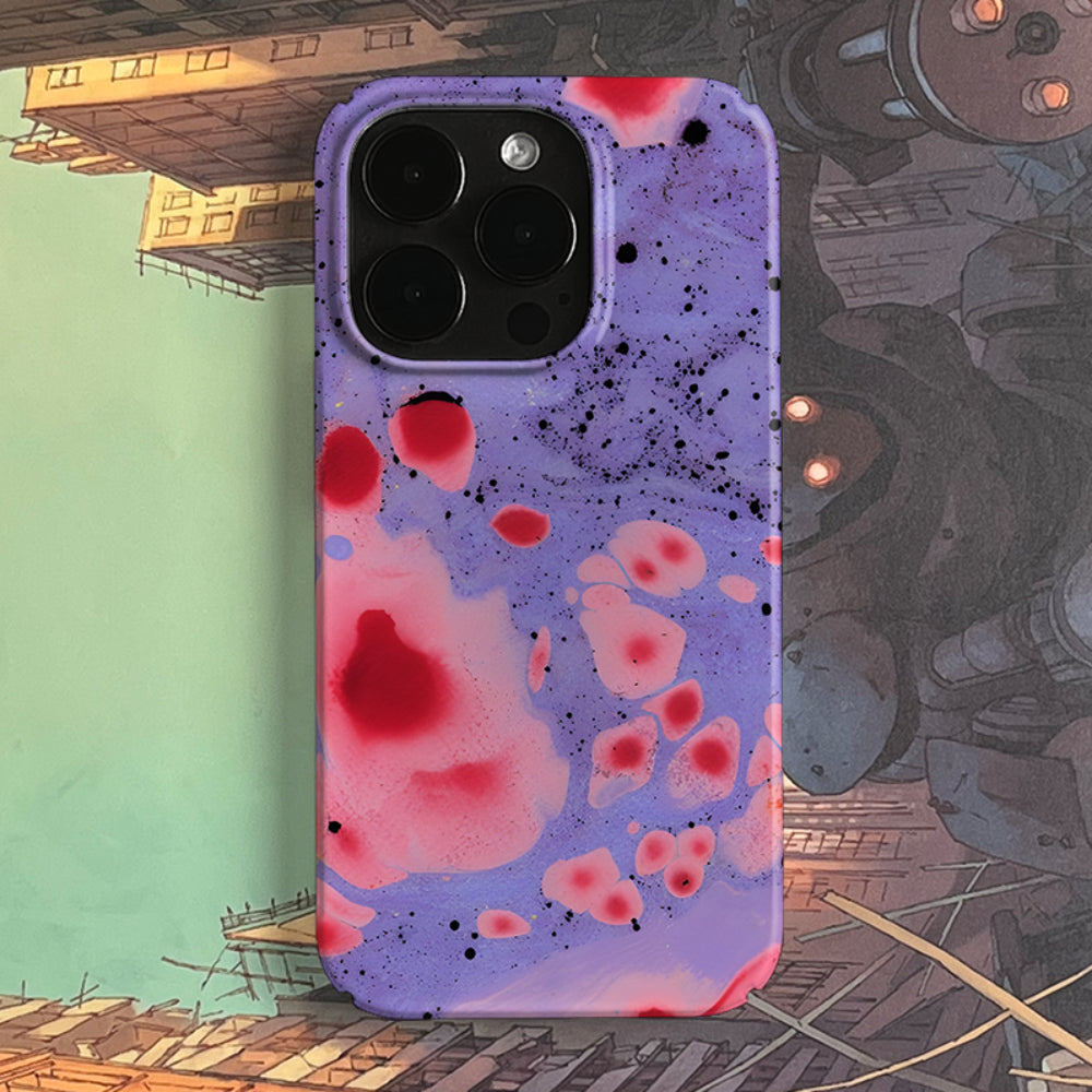 Trendy Retro Purple Bubble Aesthetic iPhone 14 Pro Case