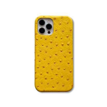 Embossed Ostrich Texture Cheese Yellow iPhone Case