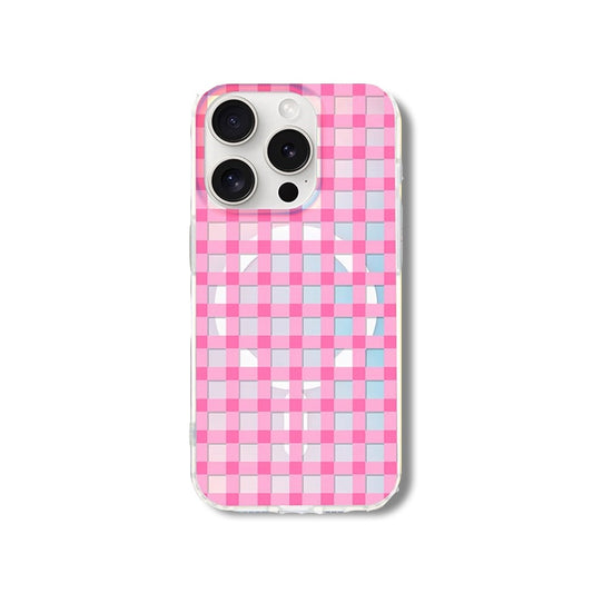 Fashionable Plaid Pattern iPhone Case with Magnetic Attraction