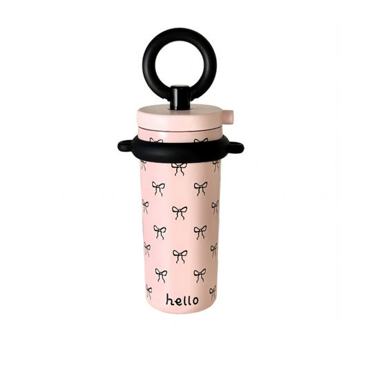 Minimalist Pink Water Bottle for Office & Travel