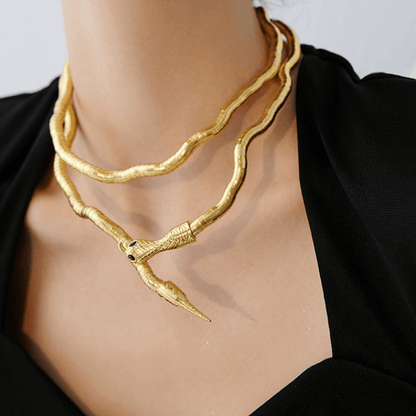 High-End Serpent Choker Retro Gothic Jewelry