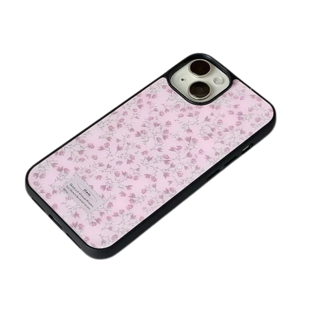 Vintage Elegant Pink Floral iPhone 15 Pro Case