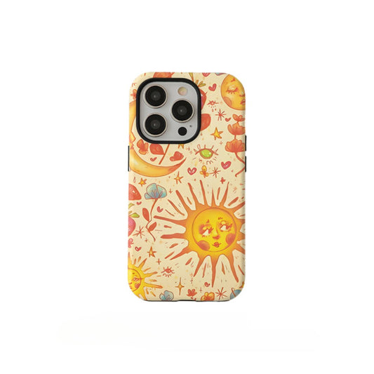 Abstract Art Sun Suitable Apple Phone Case All-Inclusive Matte