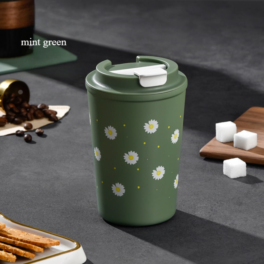 Exquisite and convenient compact coffee thermos cup