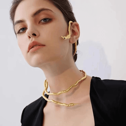 High-End Serpent Choker Retro Gothic Jewelry