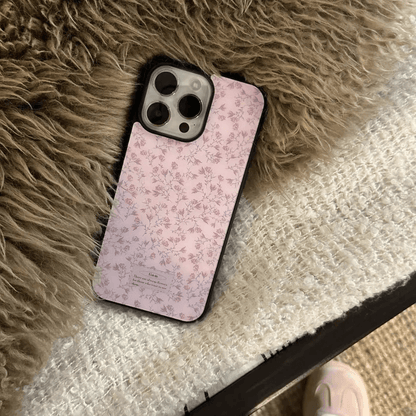 Vintage Elegant Pink Floral iPhone 15 Pro Case