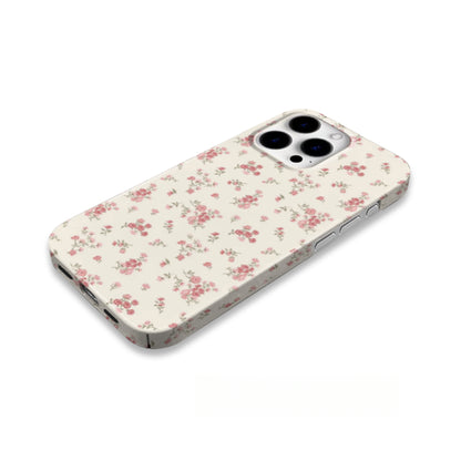 Romantic Retro Small-Batch Pink Blossom iPhone 15 Case