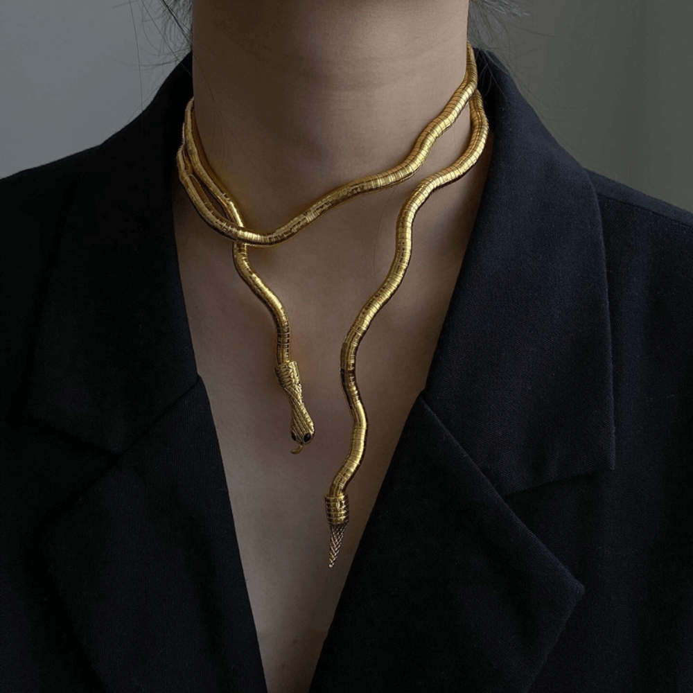 High-End Serpent Choker Retro Gothic Jewelry