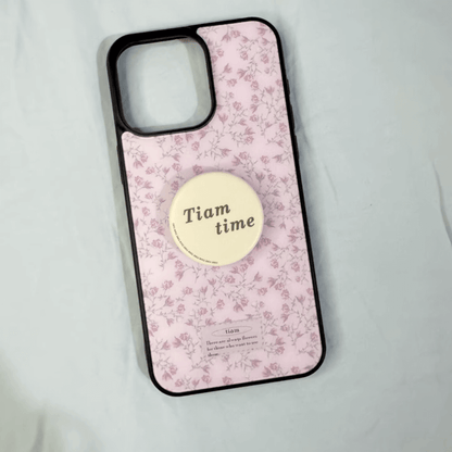 Vintage Elegant Pink Floral iPhone 15 Pro Case