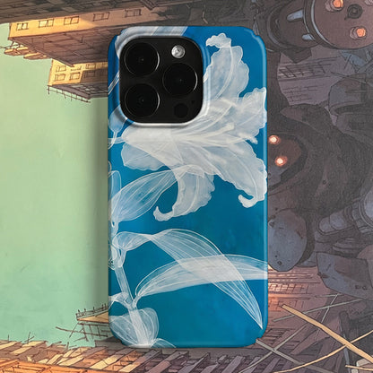 Niche Transparent Flower Art Premium sense iPhone case