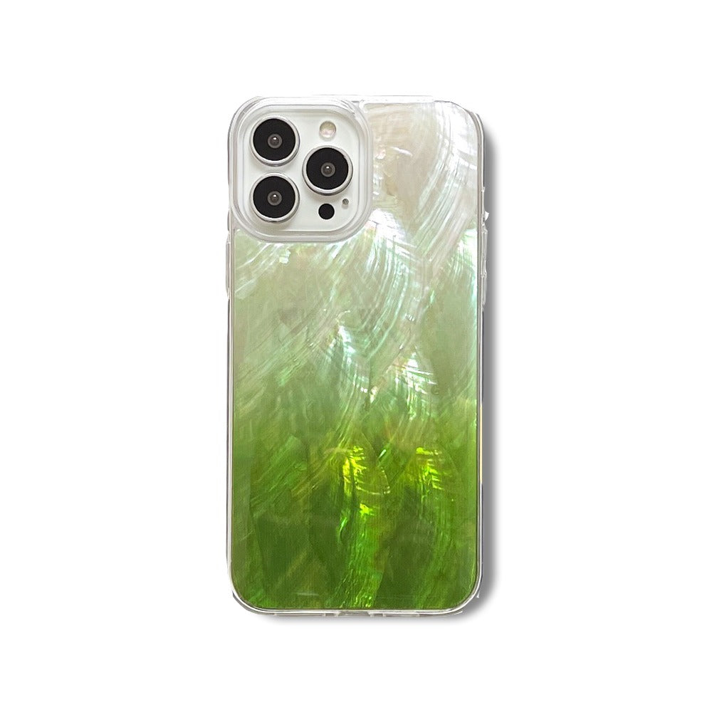 Green Gradient Deep Sea Mother-of-Pearl iPhone Case