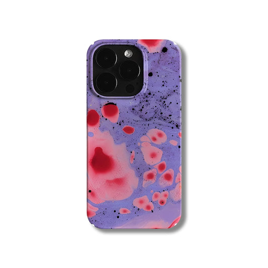 Trendy Retro Purple Bubble Aesthetic iPhone 14 Pro Case