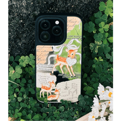 Sweet forest fairy tale style drop-proof black edge mobile phone case