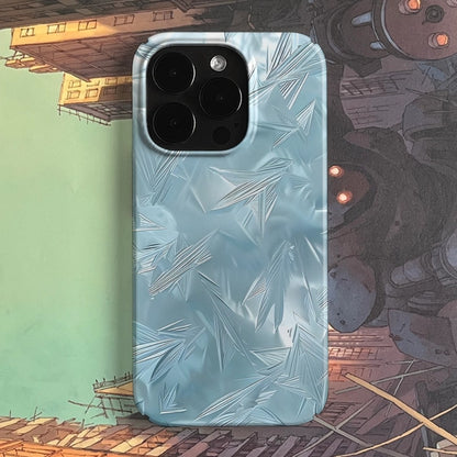 Blue ice relief art niche cartoon iPhone14 Pro case