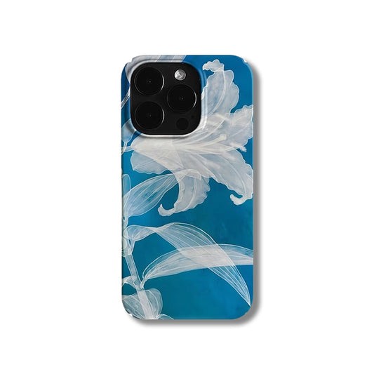 Niche Transparent Flower Art Premium sense iPhone case