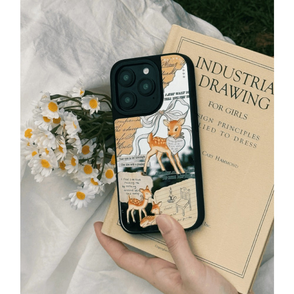 Sweet forest fairy tale style drop-proof black edge mobile phone case