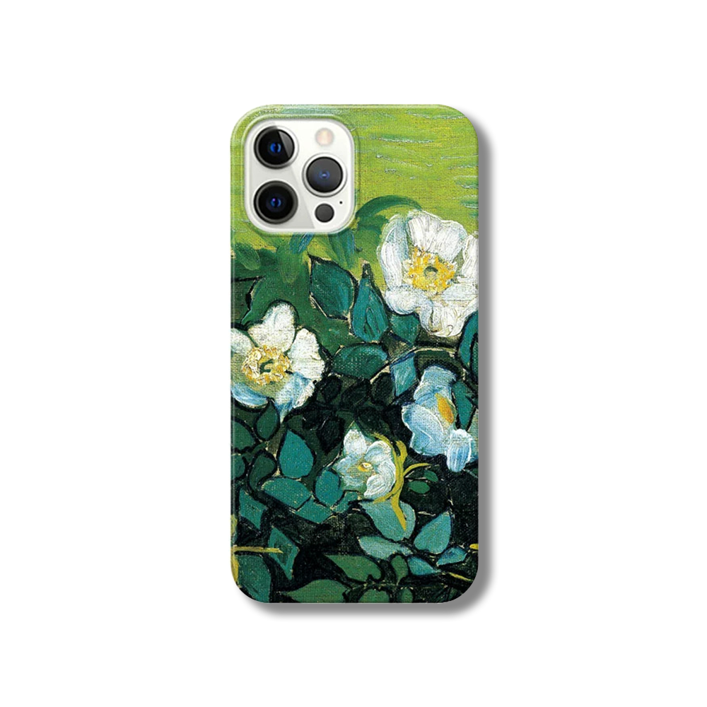 Advanced  Vintage Oil Painting Wild Rose Scrub iPhone 15 Case