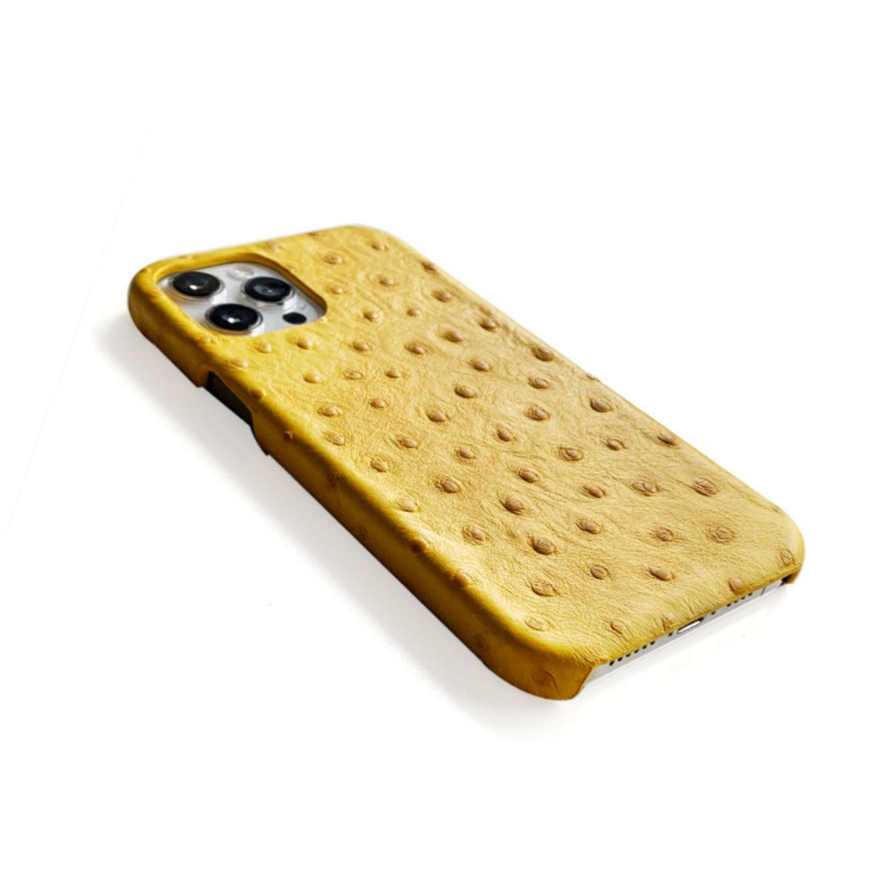 Embossed Ostrich Texture Cheese Yellow iPhone Case