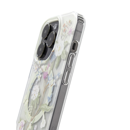 Frosted Transparent iPhone Case with Floral Design