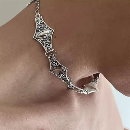 American Retro Distressed Necklace Artistic Necklace