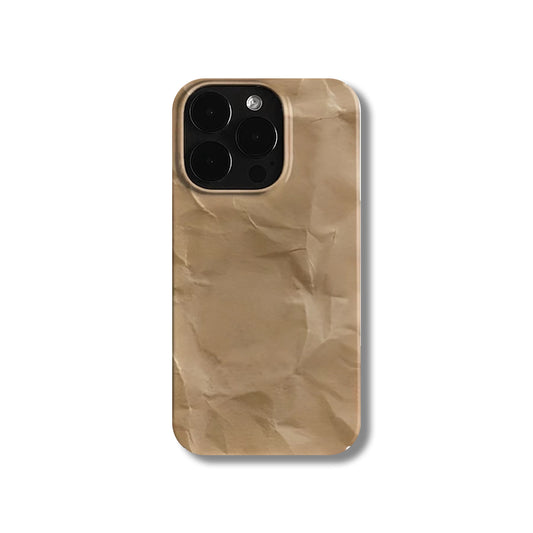 Crumpled kraft paper art niche cartoon iPhone 15 Pro case