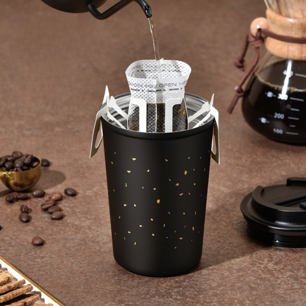 Exquisite and convenient compact coffee thermos cup