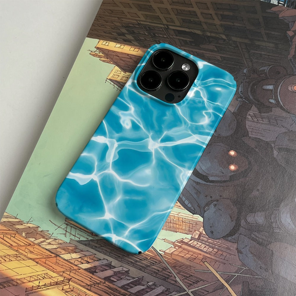 Pool ripple art niche high-end cartoon iPhone16 Pro case