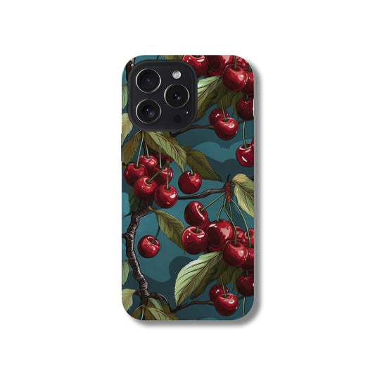 Niche art oil painting cherry iPhone 15 Pro case